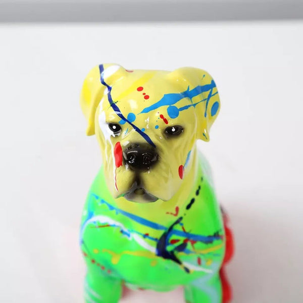 figurine chien splash boxer outdoor coloré