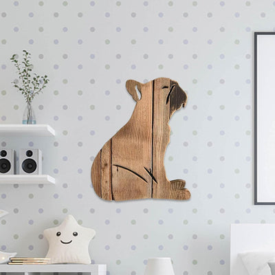 Frenchie wooden dog silhouette