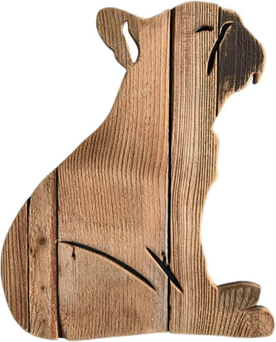 Frenchie wooden dog silhouette