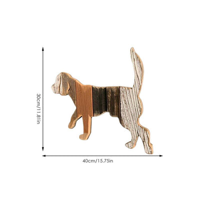 Beagle wooden dog silhouette