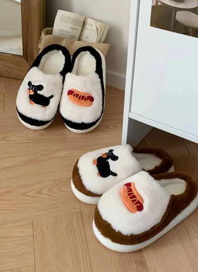 Sausage dog slippers