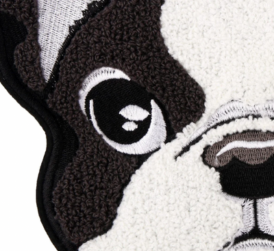 Boston Terrier Towel Embroidery Sew On Patch