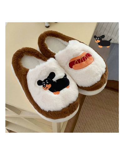 Sausage dog slippers