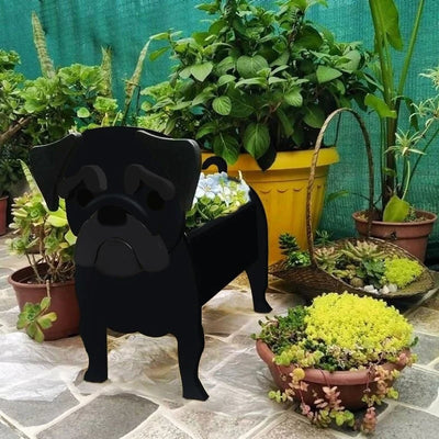 Hand-made Pug Planter