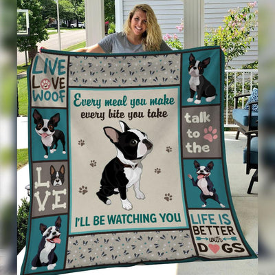 Boston Terrier Dog Fleece Blanket - Goodogz