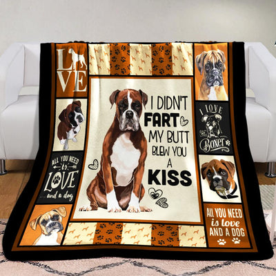 Boxer Dog Fleece Blanket - Goodogz