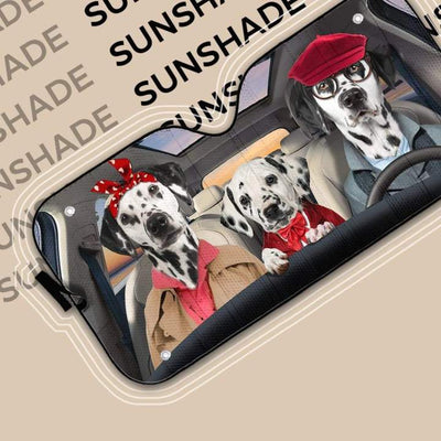Dalmatian Family Car Sunshade - Goodogz