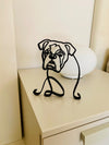 English Bulldog Minimalist Art Sculpture - Goodogz