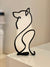 Husky Minimalist Art Sculpture