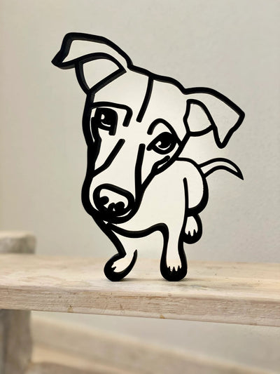 Jack Russell Cartoony Art Sculpture - Goodogz