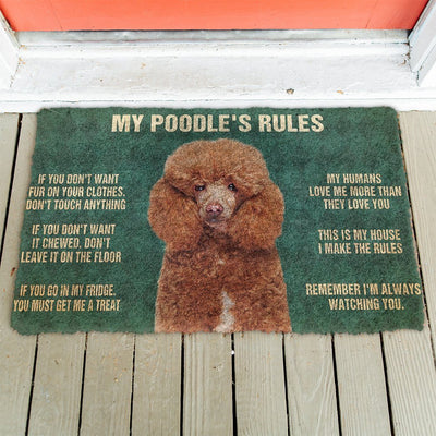 Poodle funny doormat - Goodogz